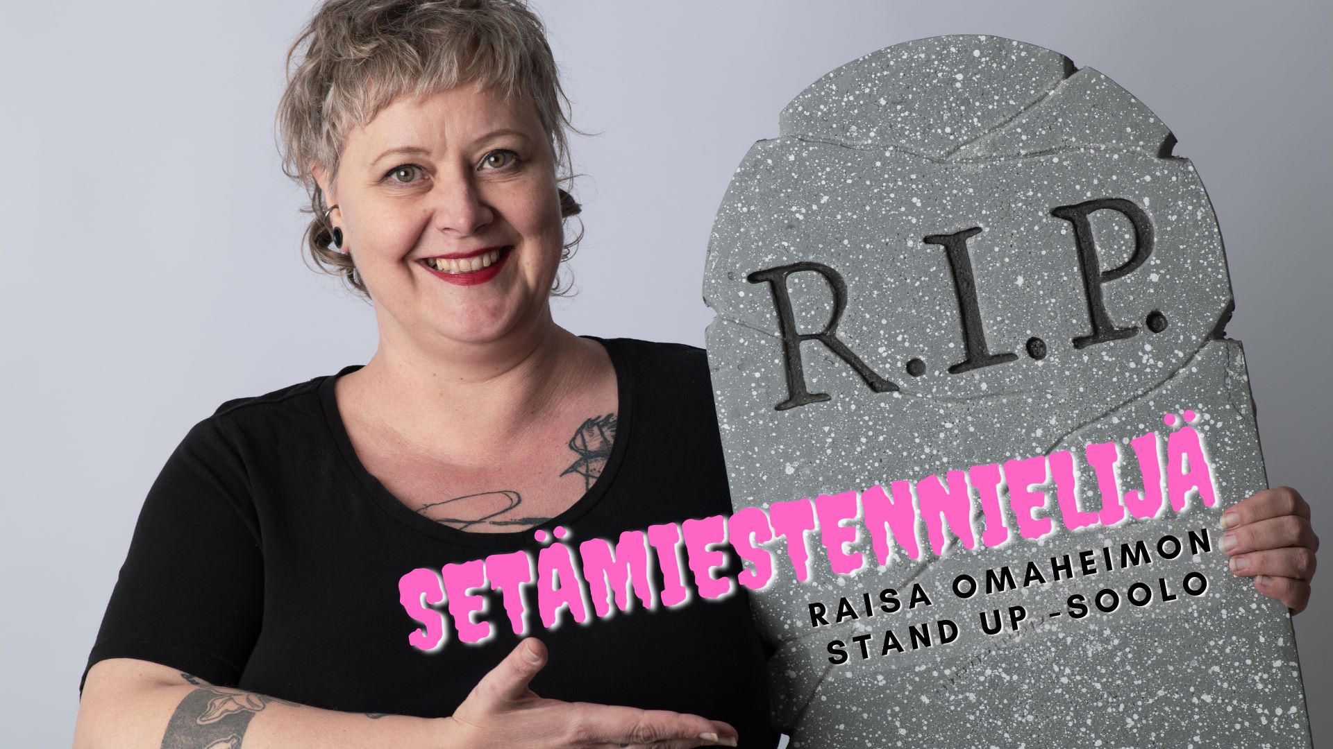 Setämiestennielijä on Raisa Omaheimon stand up -soolo. Kuva: Mira Eskelinen