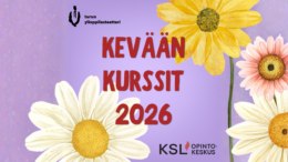 Kevään kurssit 2026 – ilmoittautuminen auki
